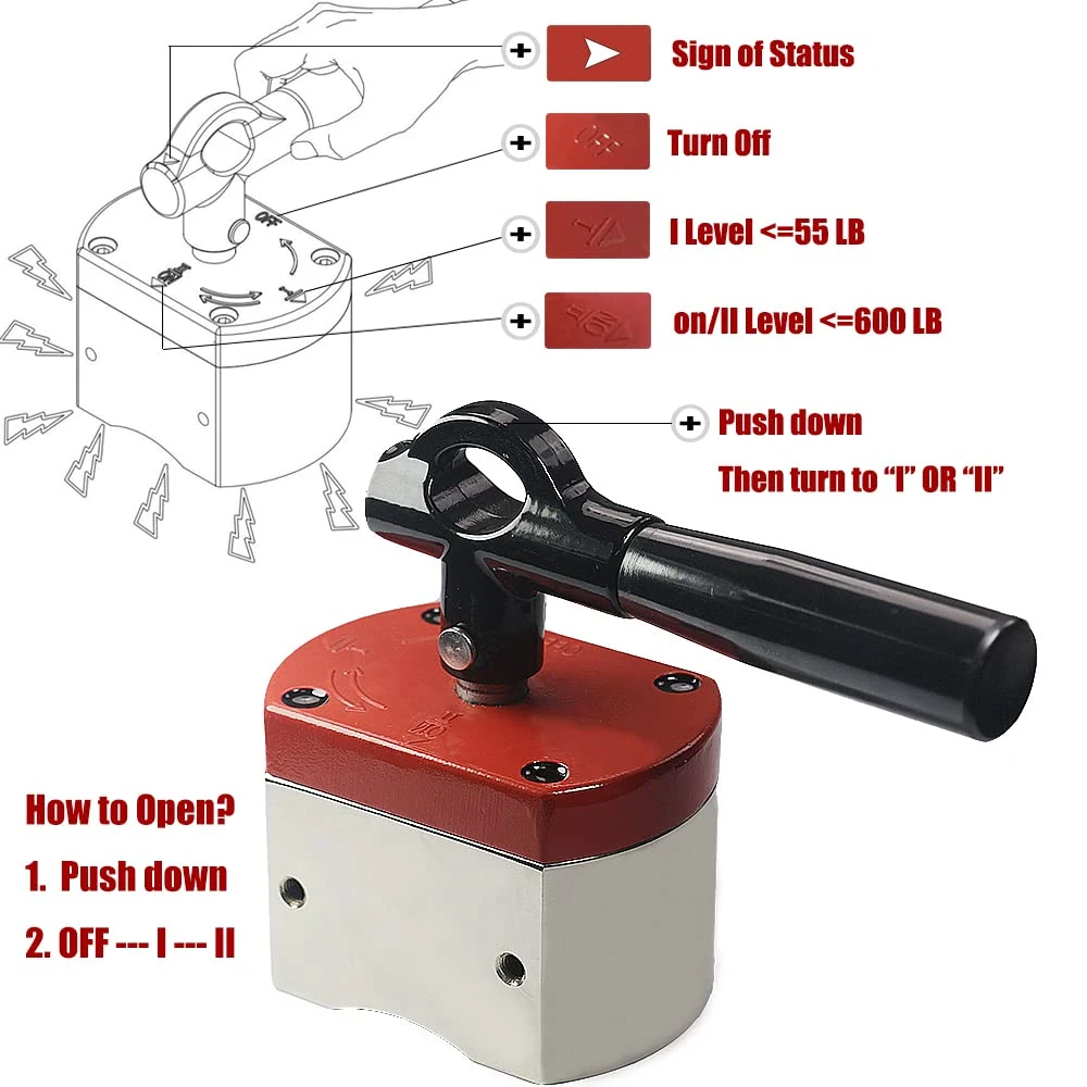 Magnet Switch with on/off Capabilities 600 Lb Holding Force