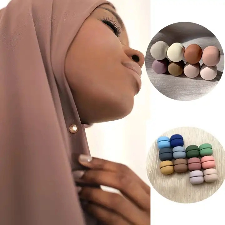 Muslim Strong Magnet Jewelry Silk Scarf Shawl Buckle Brooch Hijab Pins