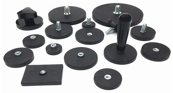 Round Base Magnets with Rubber Coated Permanent Neodymium Pot Magnet