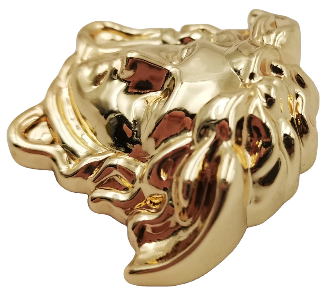 Emblem Gold Medusa Head Magnet Badge Pin Used On Clothes