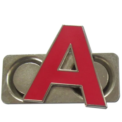 China Factory Making a Alphabet Lapel Pin with Magnet (w-338)